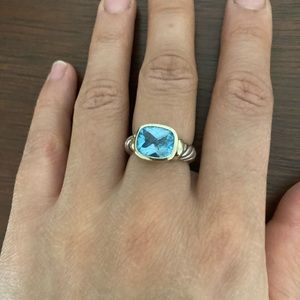 David yurman blue topaz noblesse ring sz 6.5